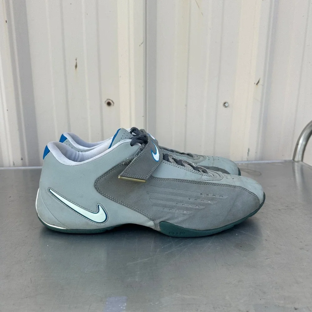 Nike Air Zoom 2007 Grey Blue Low Top Athletic Sneakers 309296-011 Mens Size 14
